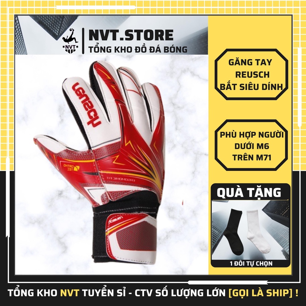 Bao găng tay thủ môn bắt bóng đá siêu dính giá rẻ, bao găng tay đá/bắt bóng thủ môn REUSCH hàng loại 1 Shop-NVT.Store.vn