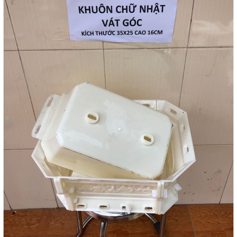 Khuôn đúc chậu cảnh chữ nhật dài 35 rộng 25 cao 16cm