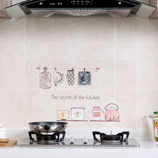 Giấy dán tường chống thấm dầu bằng tay trong suốt nhiệt độ cao tự dính khói bếp giấy dán bếp giấy dá