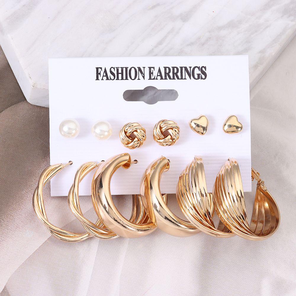 Bông Tai Hình Học Phong Cách Bohemian Cổ Điển Thời Trang Cho Nữ