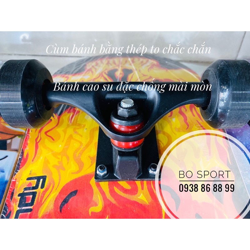 VÁN TRƯỢT SKATEBOARD CAO CẤP ( mặt nhám bánh cao su)