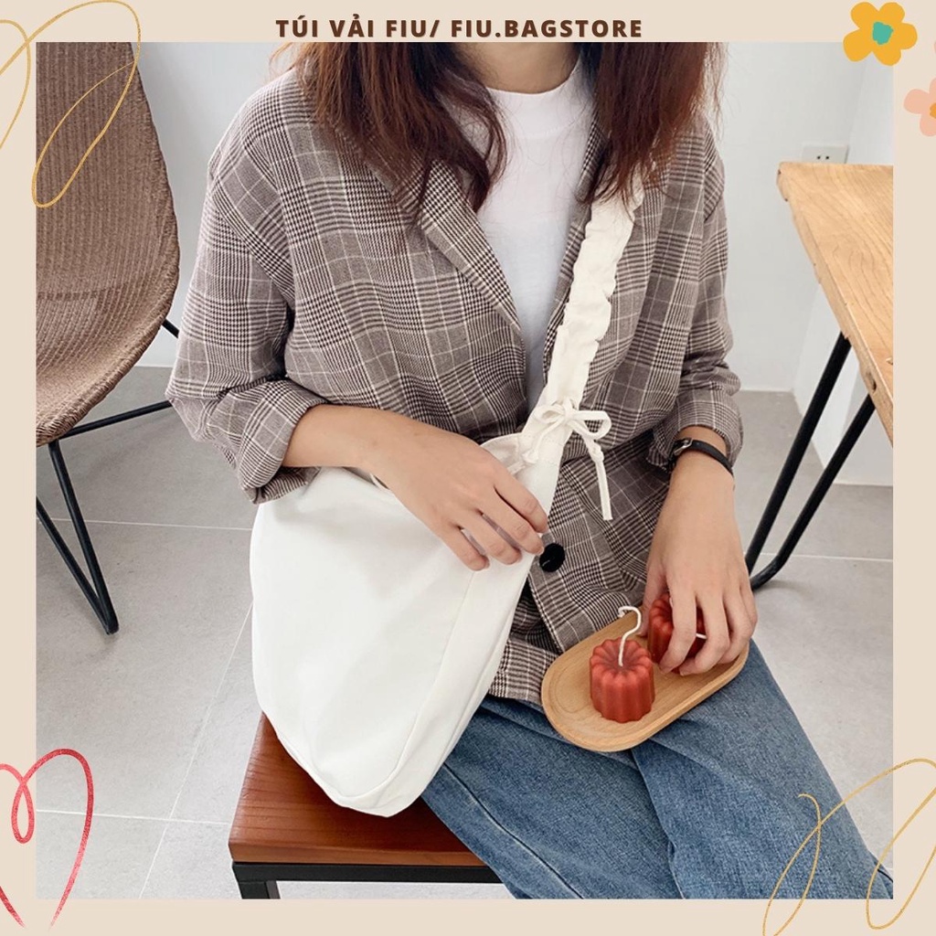 Túi Đeo Chéo Trơn Dây Rút Nhún Fiu.bagstore
