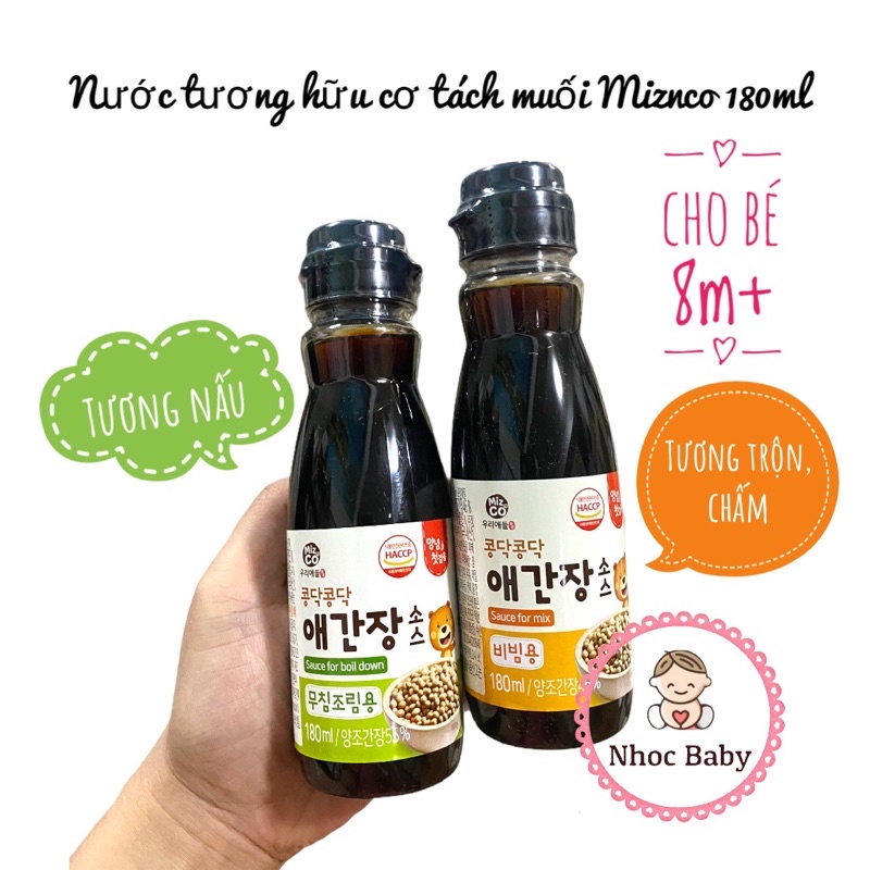 Nước tương tách muối dinh dưỡng Miznxo cho bé ăn dặm  180ml