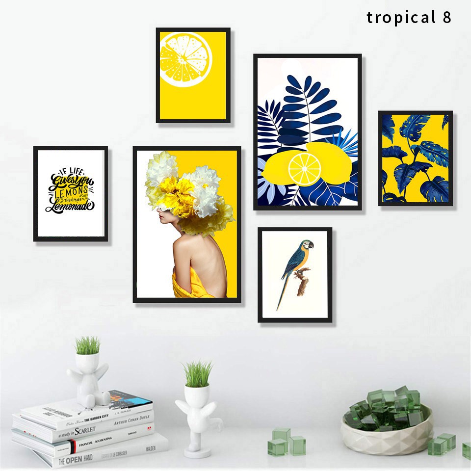 Bộ 6 tranh chủ đề Tropical 8 Wall Art Print