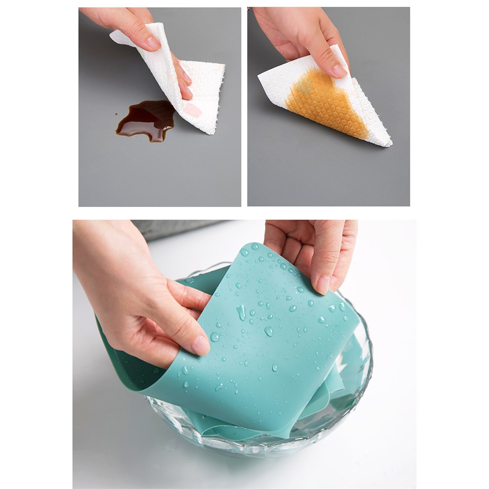 Thảm Lót Bàn Ăn Bằng Silicone Cách Nhiệt Chống Thấm Nước Phong Cách Bắc Âu Cho Bé