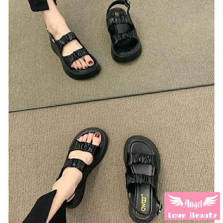 [Bán Chạy] Sandal Đi Biển Đế Dày Phong Cách Retro Thời Trang Mùa Hè 2022 Mới Cho Nữ