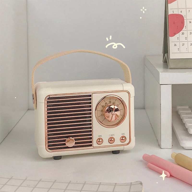 Loa Bluetooth không dây mini độc đáo kiểu dáng retro phong cách Hàn Quốc