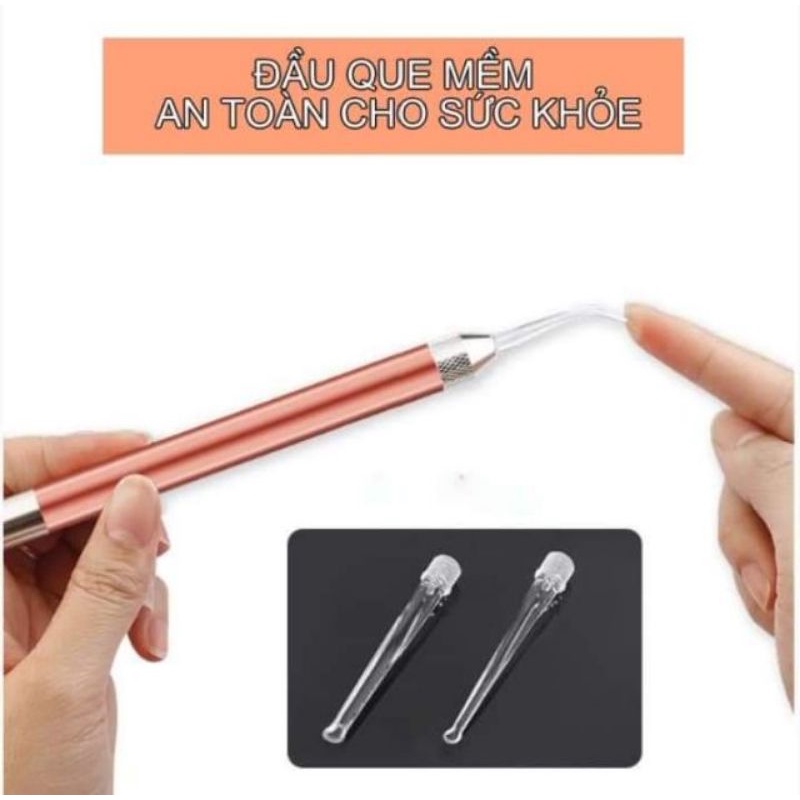 Dụng Cụ Lấy Ráy Tai - Bộ Lấy Ráy Tai Có Đèn Tiện Dụng - Ngoáy Tai Có Đèn 3 in 1 Kèm Kẹp
