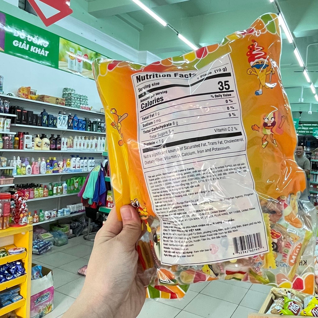 Kẹo dẻo trái cây Hamburger Gummy Risen 350g