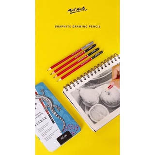 Bộ 12 bút chì Graphite Pencils 2H - 8B