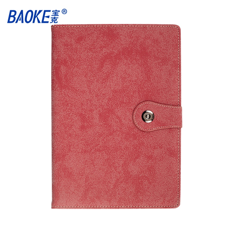 NoteBook Sổ Tay Có Khóa Bìa Da PU 18K Chống Thấm,BAOKE/NB1436