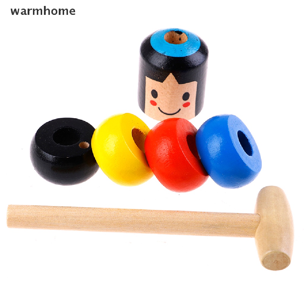 Whvn 1set Immortal Daruma Unbreakable Wooden Man Magic Toy Fun Toy Accessory Jelly