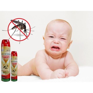Bình xịt muỗi, gián, kiến, côn trùng Tracatu hàng Việt Nam loại 350ml