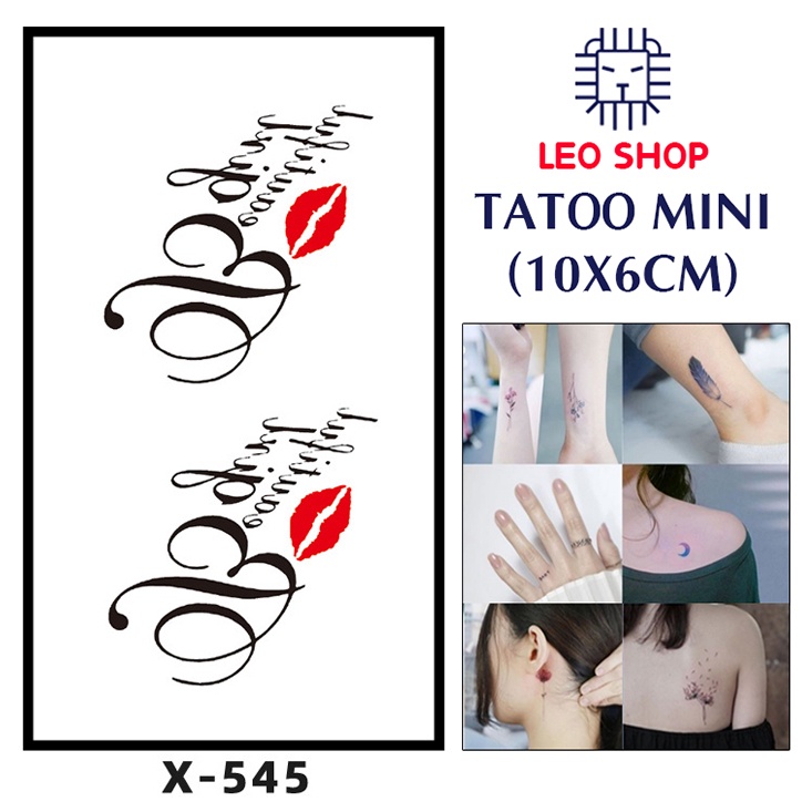 Hình Xăm Dán Mini Đôi Môi, Trái Tim Chụp Ảnh, Đóng Phim, Dễ Dàng Tẩy Xóa - Dùng 2-5 Ngày