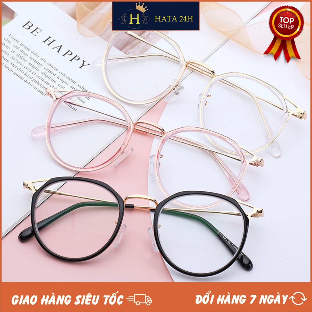 Gọng Kính Cận From Tròn Chân Kim Vàng 530 Hot Trend