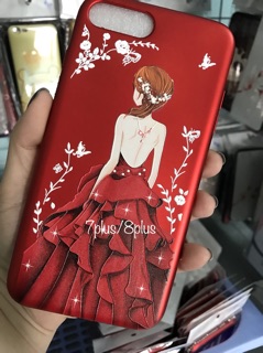 Ốp iphone 7plus/8plus Cô gái đính đá dẻo