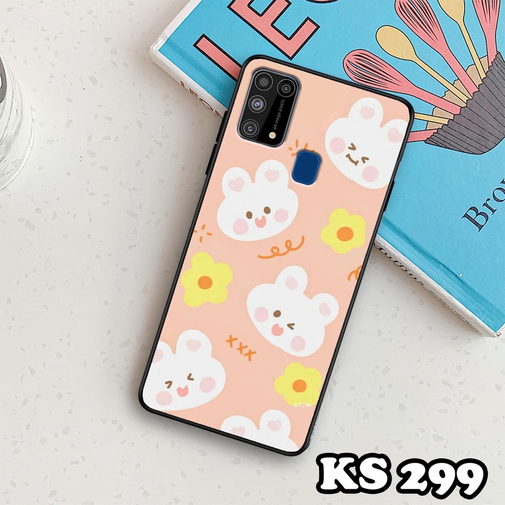 Ốp lưng Samsung M30 - Samsung M30s - Samsung M31 - Ốp in hình Gấu&amp;Thỏ siêu xinh - Lưng nhám viền TPU