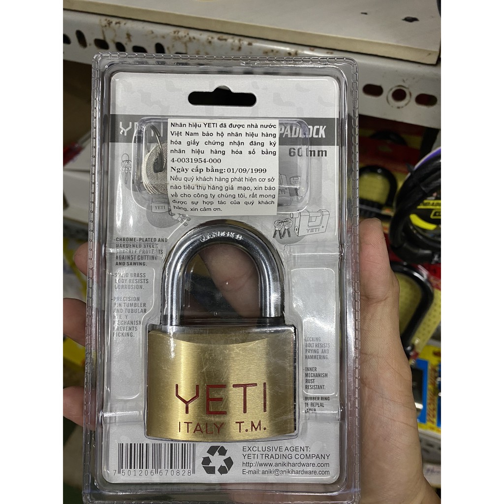 Ổ khoá YETI 6 phân chính hãng