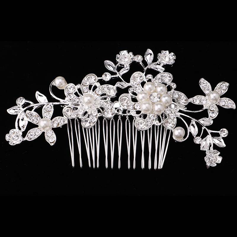 Lược cài tóc đính ngọc trai sang trọng cho cô dâu