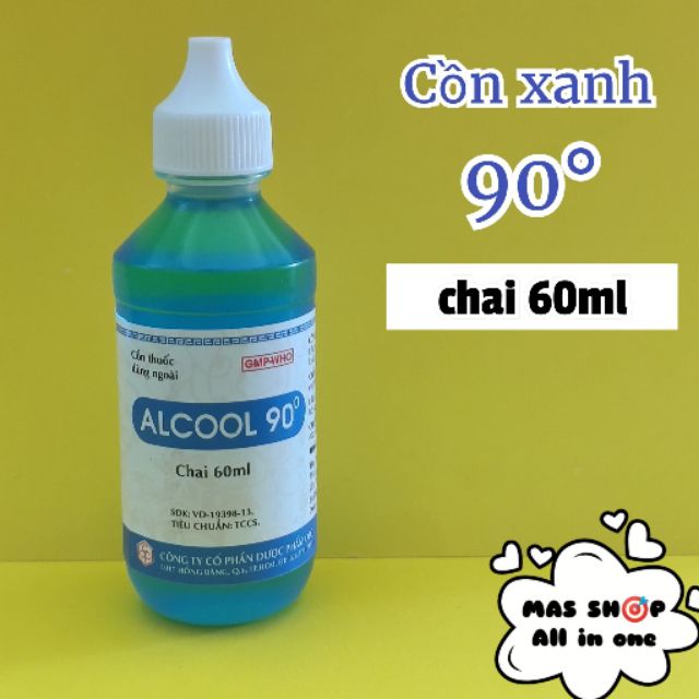 Cồn xanh 90 độ chai 60ml đạt chuẩn WHO