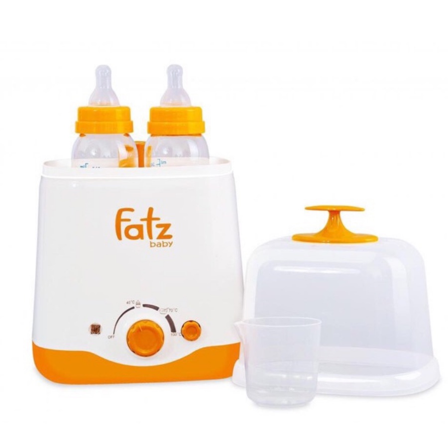 Máy hâm sữa hai bình cổ rộng Dou 1 FatzBaby - FB3012SL - Hàng chính hãng - Bảo hành 1 năm