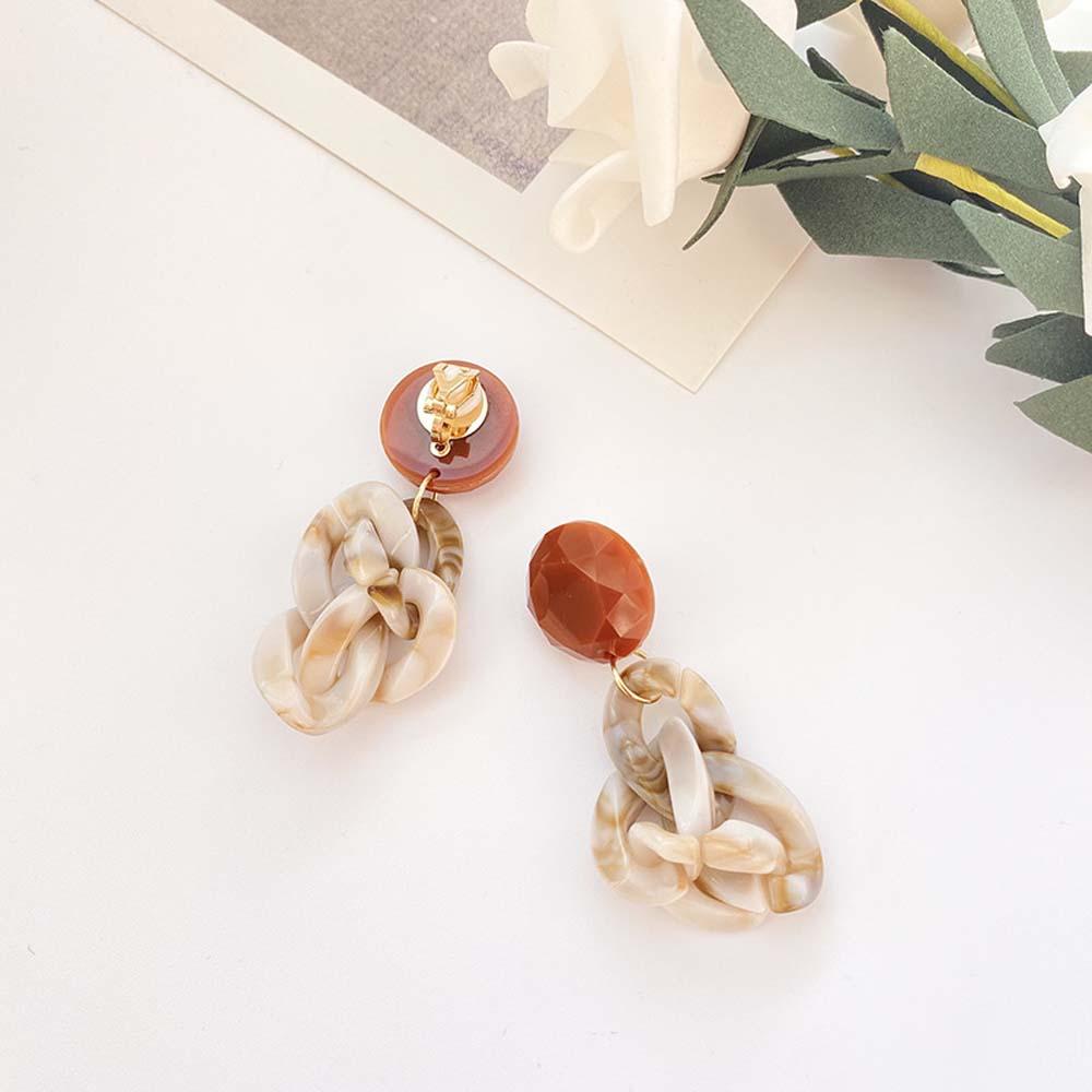 JARRED Bông Tai Dáng Dài Họa Tiết Hình Học Màu Sắc Nổi Bật Phong Cách Retro