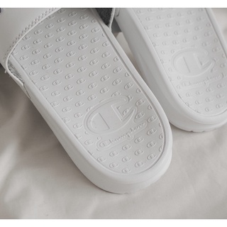 Dép Champion Script Logo Split Slide White Multi Color chính hãng