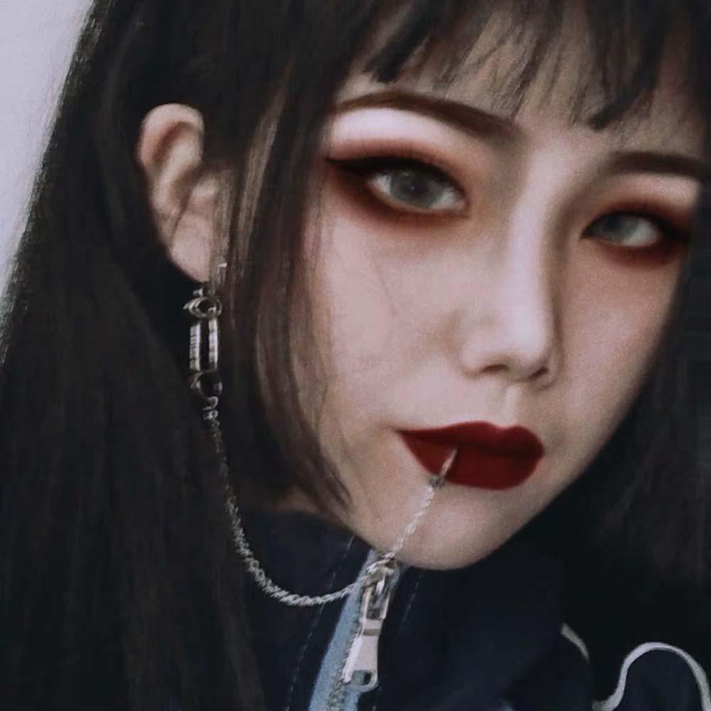 Khuyên Tai Dạng Vòng Hình Học Bằng Thép Không Gỉ Đơn Giản Phong Cách Punk One Piece Cho Nữ