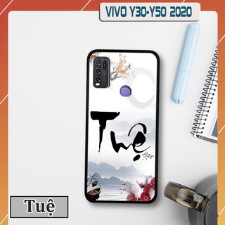 Ốp lưng kính 3D Vivo Y30/ Y50- chữ thư pháp ý nghĩa