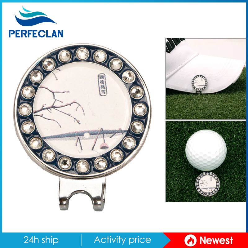 Kẹp Gắn Nón Đánh Dấu Vị Trí Bóng Golf Bằng Hợp Kim Kẽm Chống Rỉ Sét
