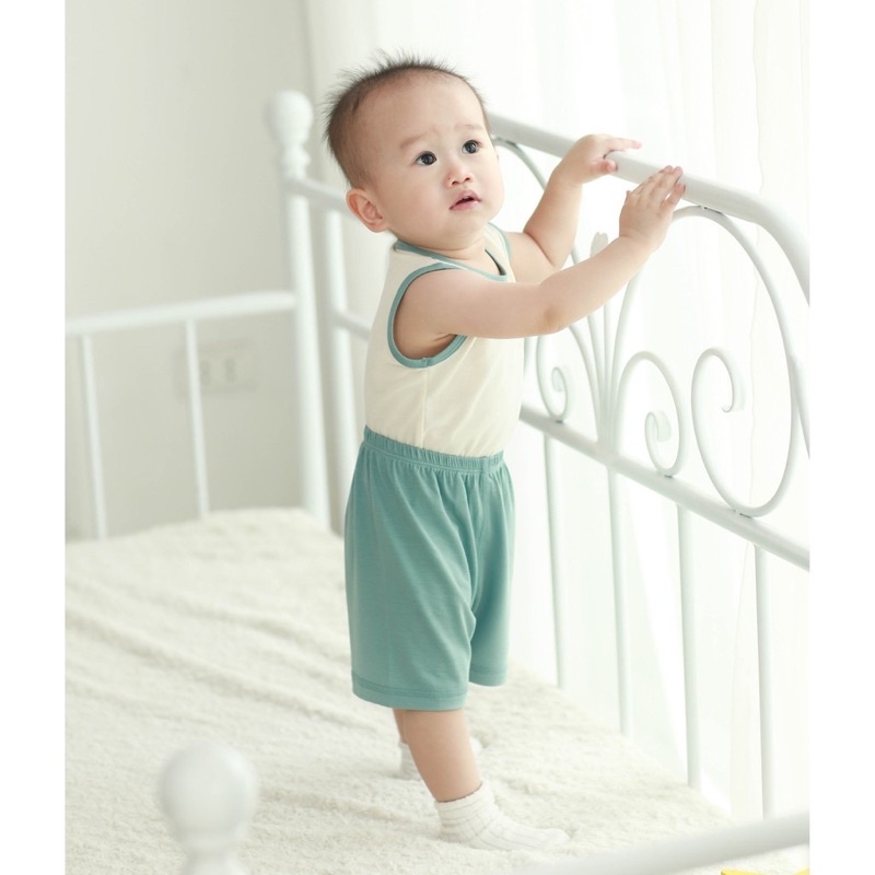 MORO chính hãng - Bộ ba lỗ vải gỗ sồi Modal MRM002