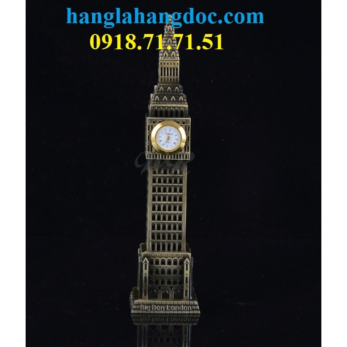 Mô hình tháp chuông Big Ben có đồng hồ cao 23cm