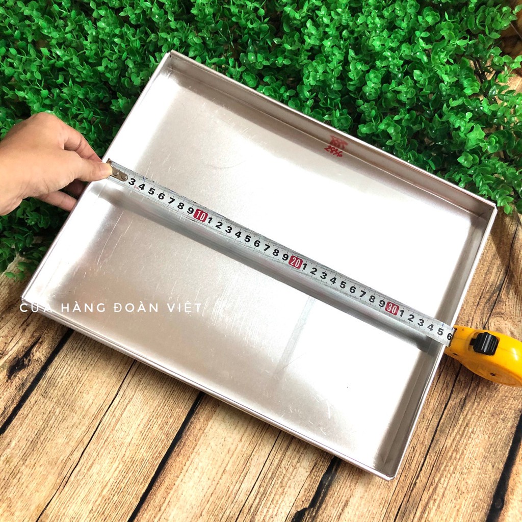 Khuôn Nhôm Chữ Nhật, Khay Nướng Bánh Bông Lan Cuộn - Nhiều Size từ 16 đến 30cm