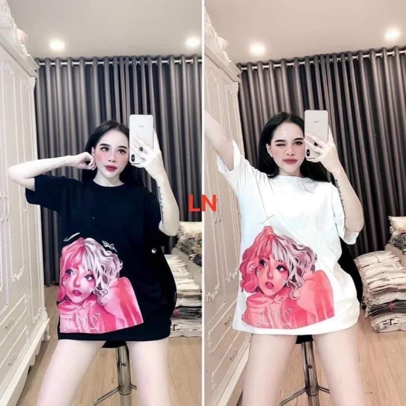 Áo phông cô gái mặc áo hồng LN11