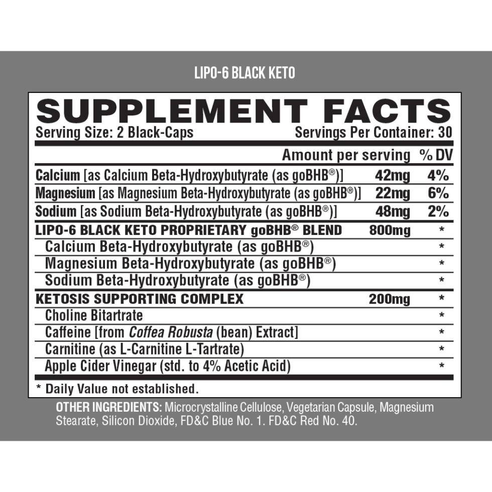 Lipo 6 Black Keto Hỗ Trợ Chuyển Hóa Mỡ Thành Năng Lượng Giúp Đốt Mỡ Giảm Cân An Toàn Nutrex Lipo6 Black Keto 60 Viên