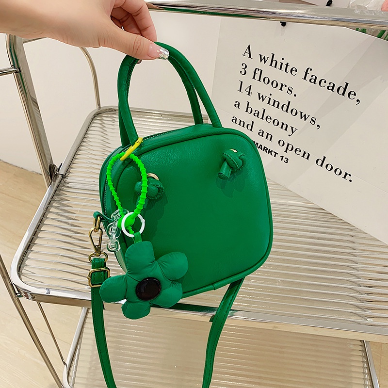 Túi Đeo Chéo Vai Hình Vuông Nhỏ Màu Trơn Phong Cách Phương Tây Thời Trang