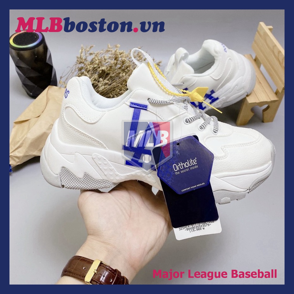 Giày MLB LA Thể Thao Nam Nữ IN 3D Đế Độn 5CM Chuẩn Hàng Đẹp Full Box