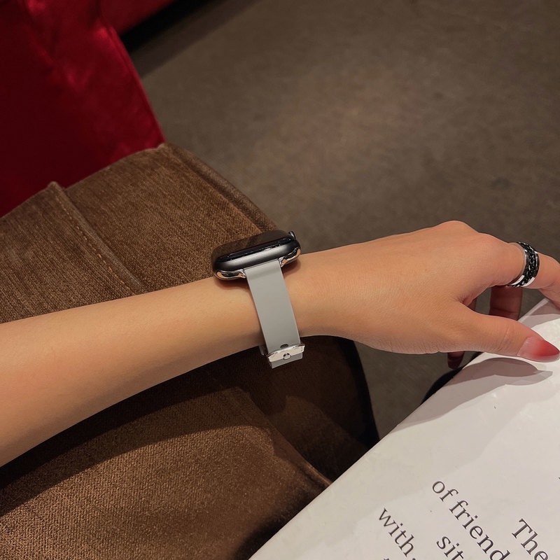 Dây Đeo Đồng Hồ Bằng Silicone Cho Apple Watch 44mm 40mm 42mm 38mm 44 45 mm 3 4 5 6 se iWatch series 7 41mm 45mm