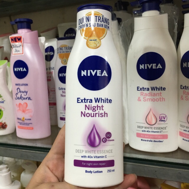 Sữa dưỡng thể Nivea Night White Collagen 250ml