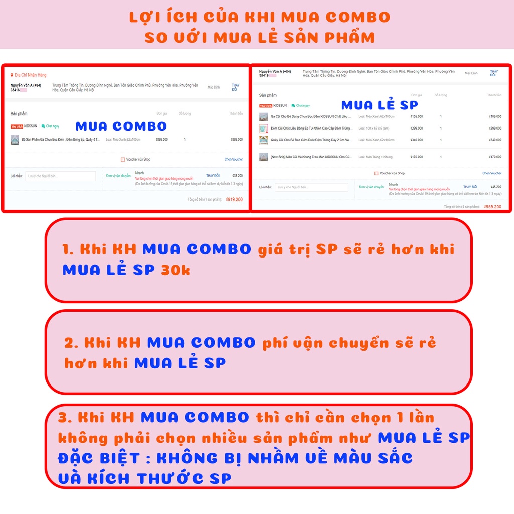 Bộ 5 Sản Phẩm Ga Chun Bọc Đệm , Đệm Bông Ép, Quây 4 Tấm , Bộ Màn Mùng Cho Giường Cũi Trẻ Em Full Phụ Kiện Cũi Cho Bé