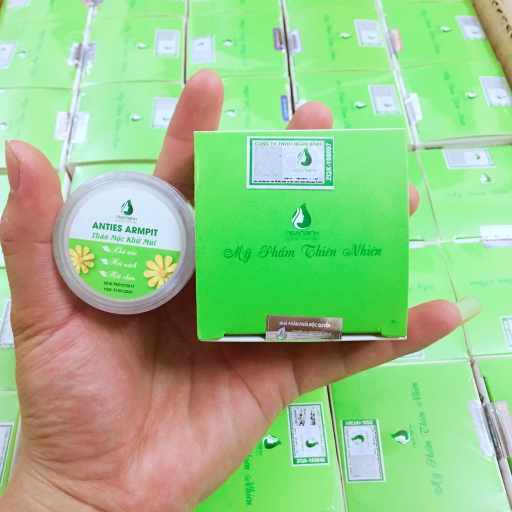 Thảo Dược Khử Mùi Hôi Nách Hôi Chân Ngân Bình, giảm mùi hôi, thâm nách, giảm tiết mồ hôi , vàng áo hàng chính hãng
