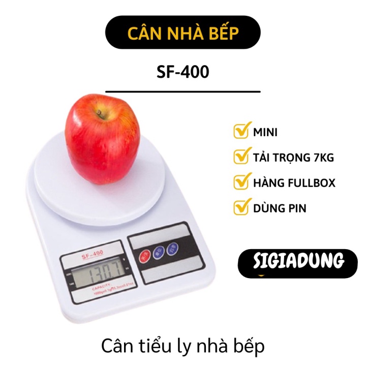 [SGD] Cân nhà bếp 7kg - Cân tiểu ly điện tử mini SF-400 độ chính xác cao, Tặng kèm pin 1676