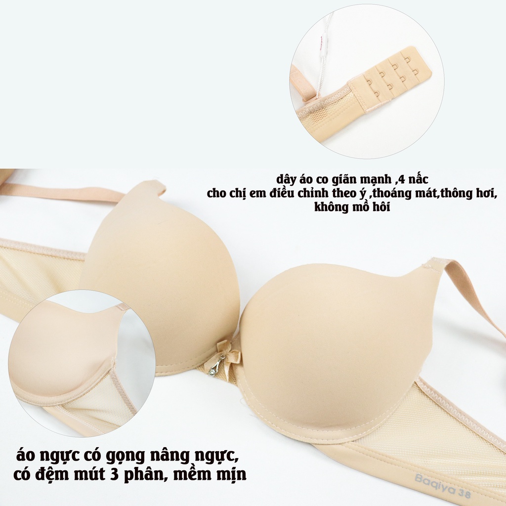 Áo Ngực Nữ Đúc Su Có Gọng Cao Cấp Bigsize AMYRA , Siêu Đẩy Nâng Ngực Đệm Dày 3 Phân Siêu Độn Định Hình AN001