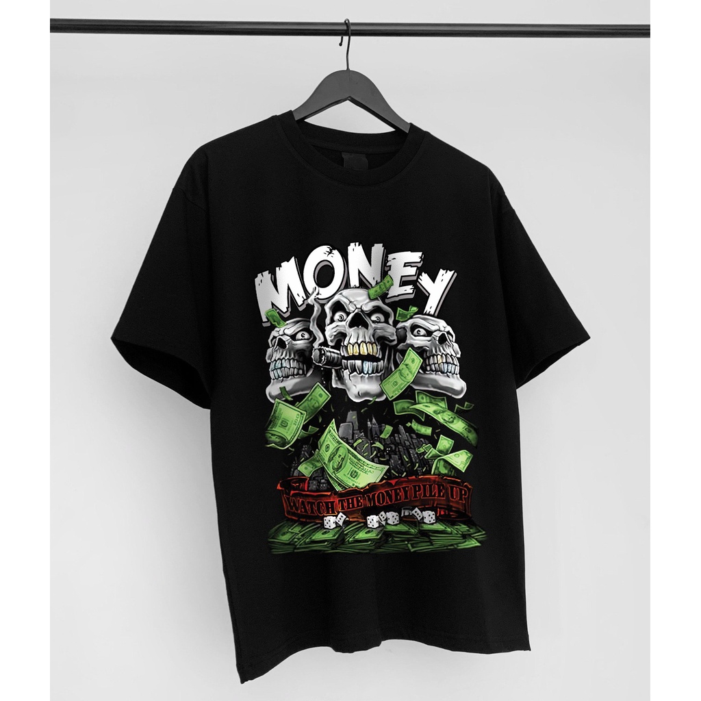 41Ry / Áo thun tay lỡ MONEY phông Unisex nam nữ Cotton oversize form rộng LUNACY !
