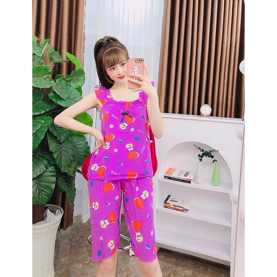 ❌ MẪU HOT❌❌ Đồ bộ lửng 2 dây mặc nhà  , đồ bộ nữ mặc nhà chipchip90 M00132