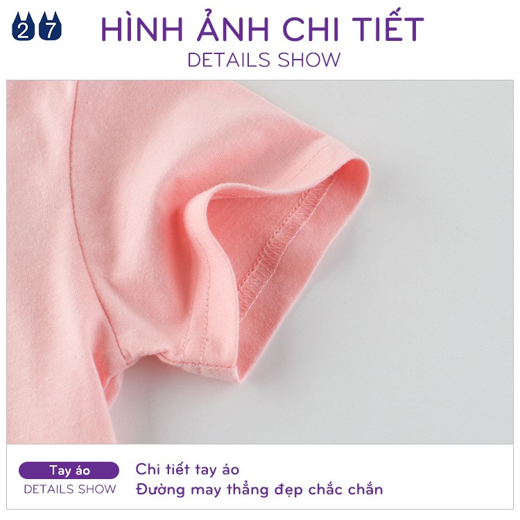 Áo thun bé gái 27HOME áo thun cho bé in hình đáng yêu