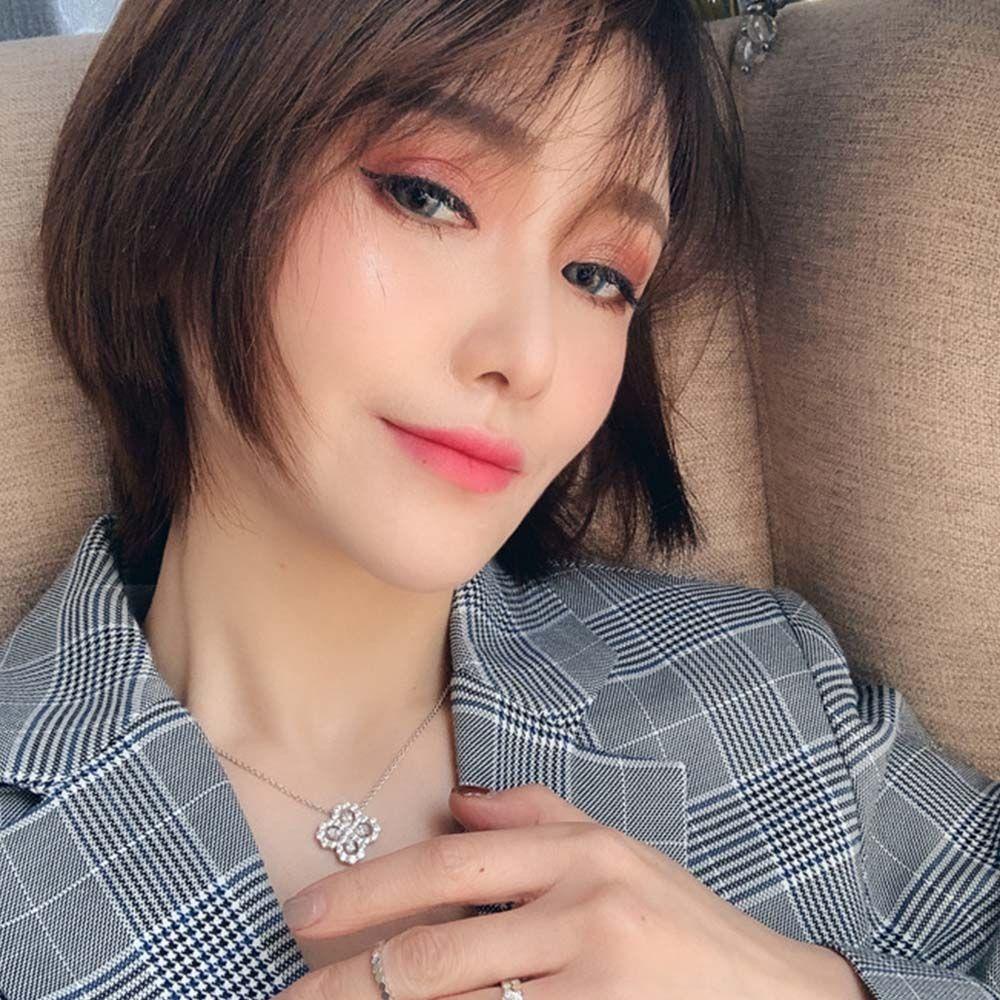 VANES1 Vòng Cổ Cỏ May Mắn Lấp Lánh Phong Cách Hàn Quốc Thanh Lịch Dành Cho Nữ