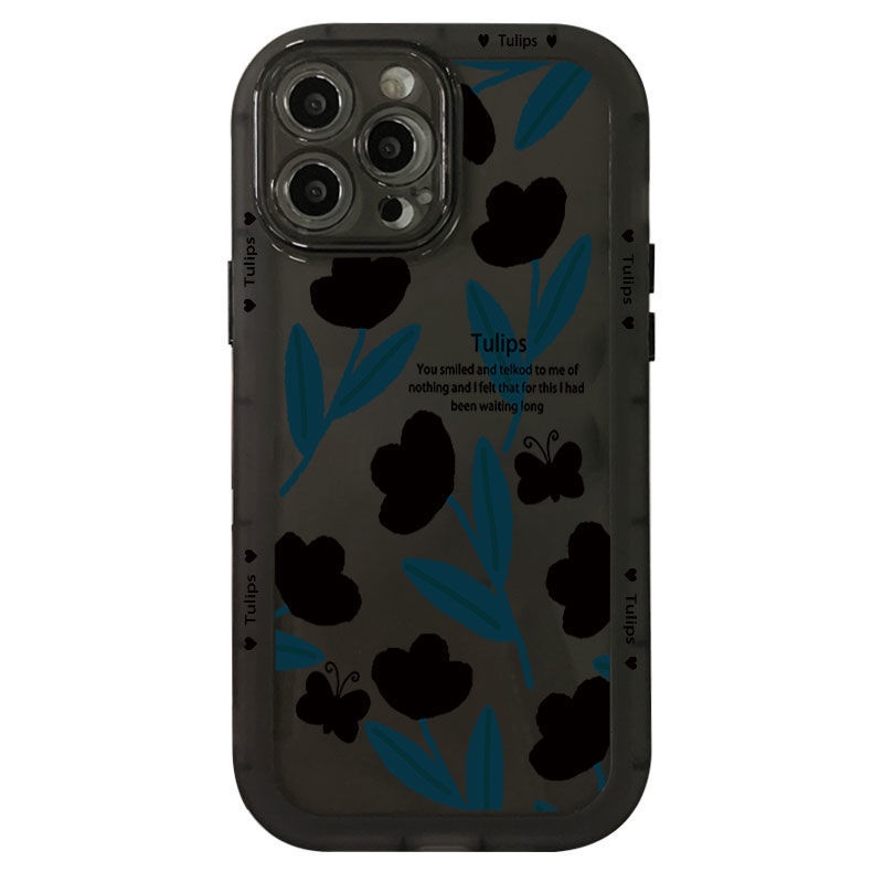 Ốp Điện Thoại Silicon Trong Suốt Hình Hoa Tulip Cho iphone 14promax 13pro 12 iPhone8plus 7 xr