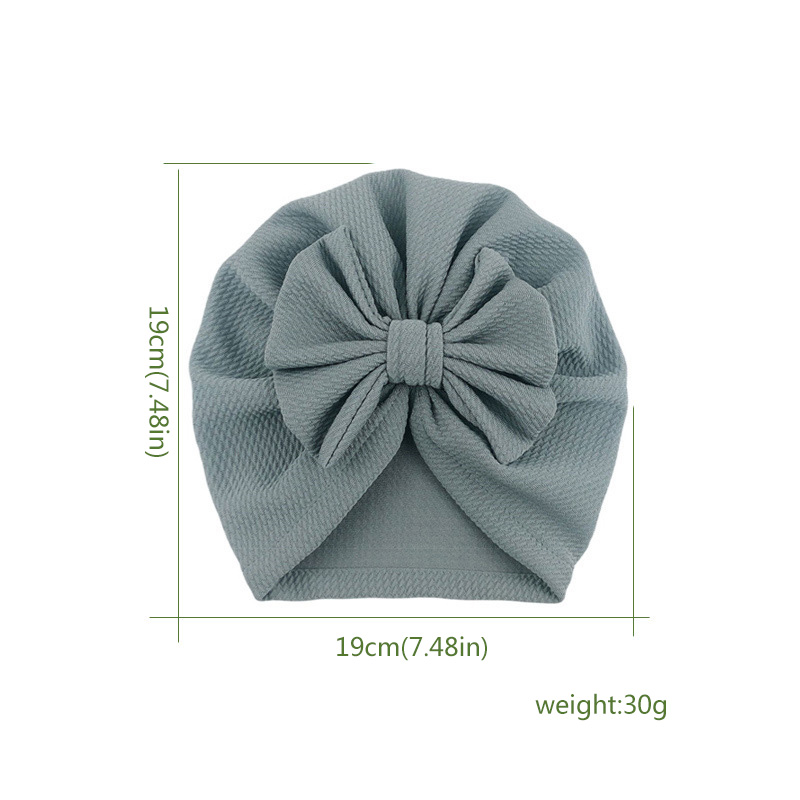 Cute Bow Hat For Baby Girl Solid Color Kids Caps