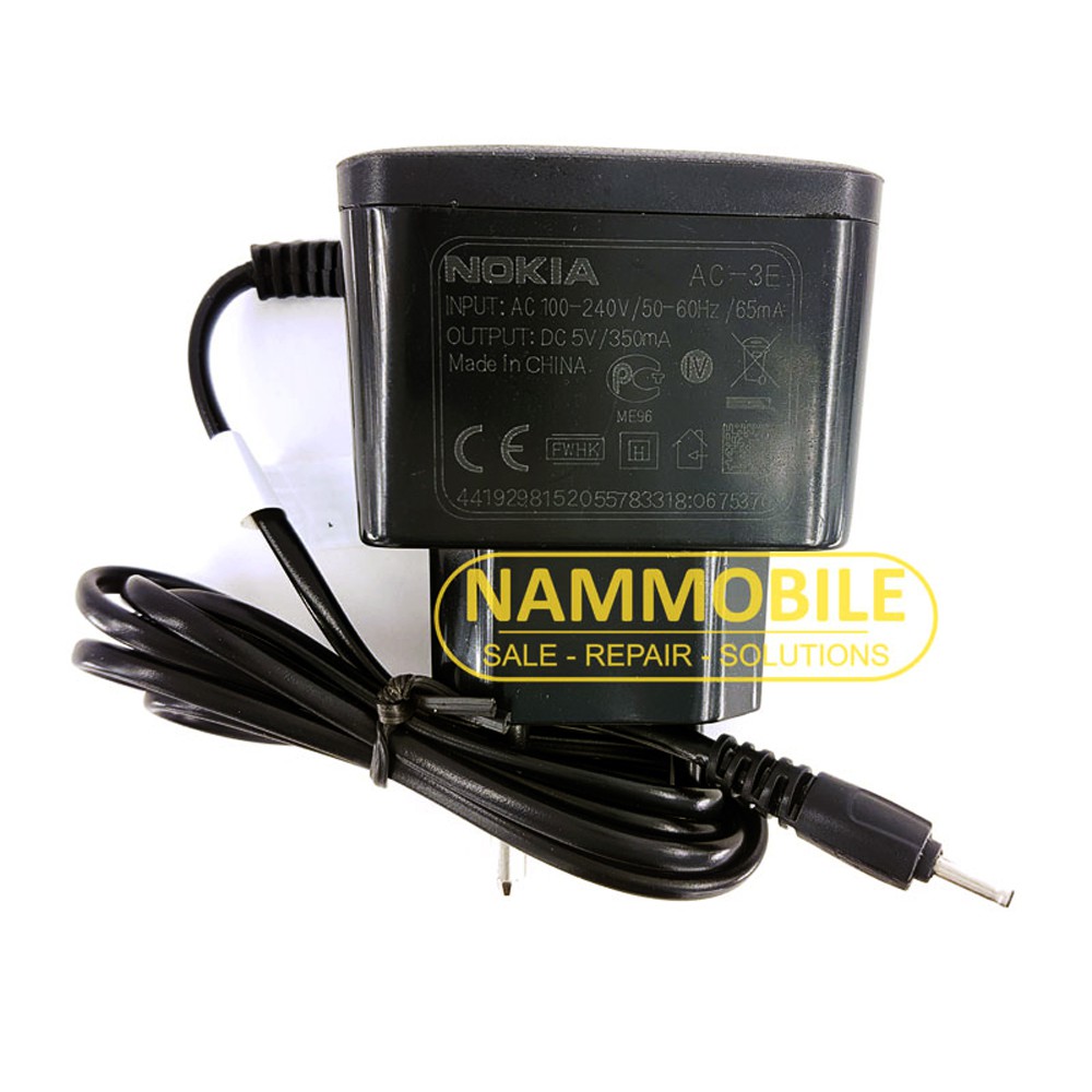 Sạc cho Nokia Đuôi Kim Tròn Nhỏ Zin AC-3E